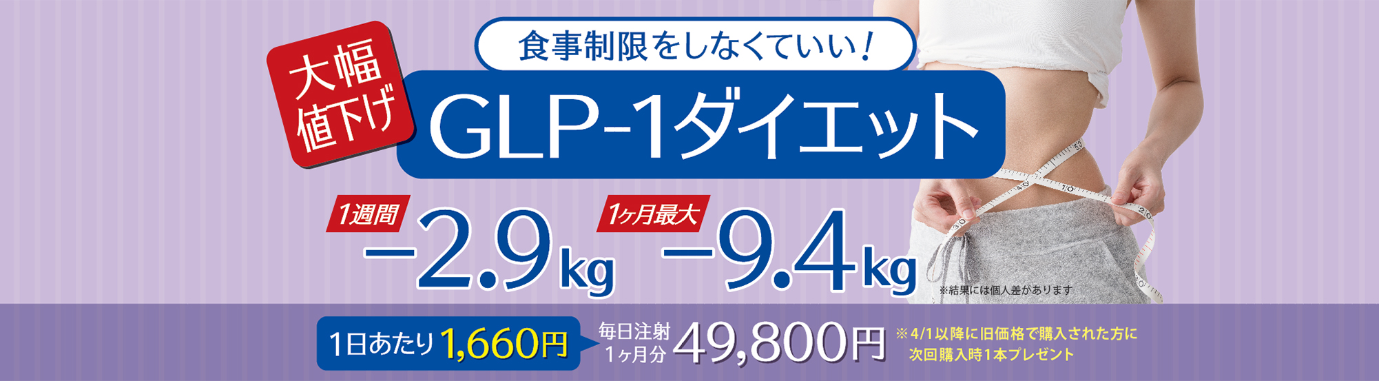 【体質改善!メディカルダイエット】食欲を自然に抑えるGLP-1ダイエット-痩せるホルモン注射-